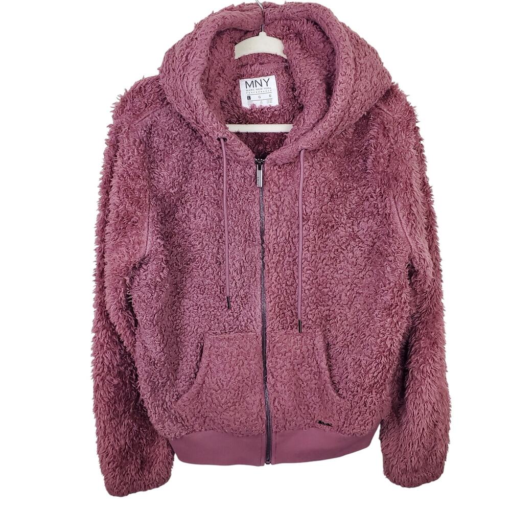 MARC NEW YORK | Full Zip | Purple | Fleece Sherpa Hooded Jacket | Large